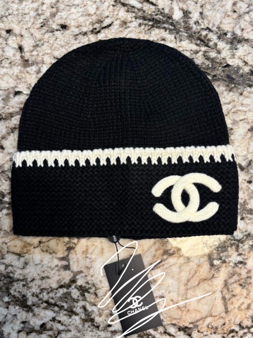 Ch Black Knit Beanie